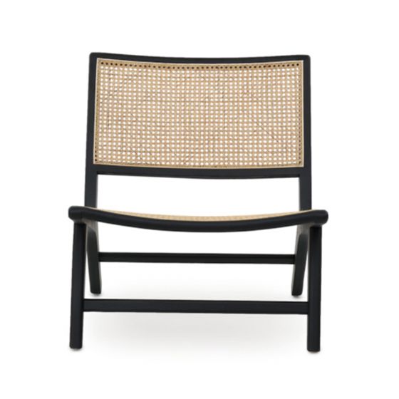 large dark wood rattan cane chair mobilia norah 