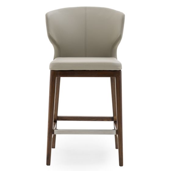 fauteuil tabouret en cuir confortable pour table haute mobilia soot