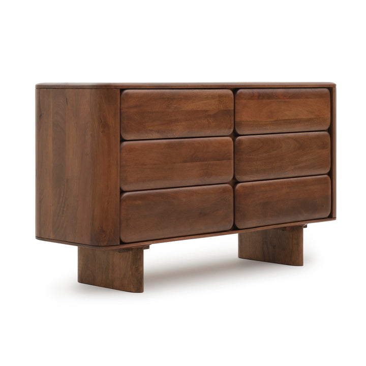 Nesta 6-Drawer Dresser Dark Brown