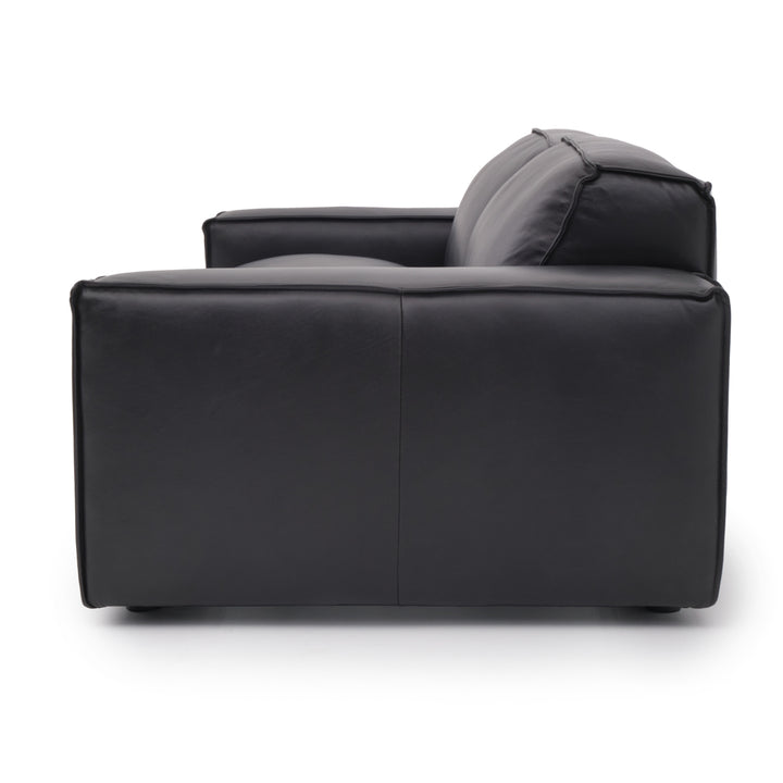 Nook Leather Modular Sofa Black