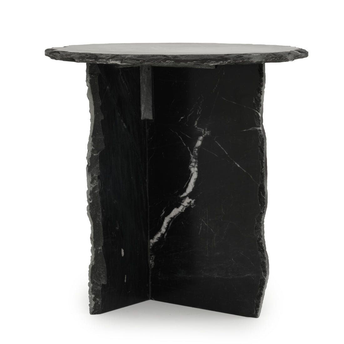 Eshma Marble Accent Table Black
