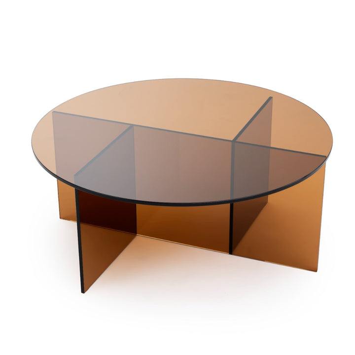 Eirata Glass Coffee Table Light Brown