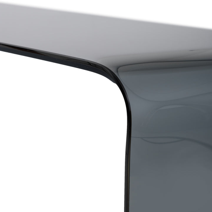 Wenzel Glass Console Table Dark Grey