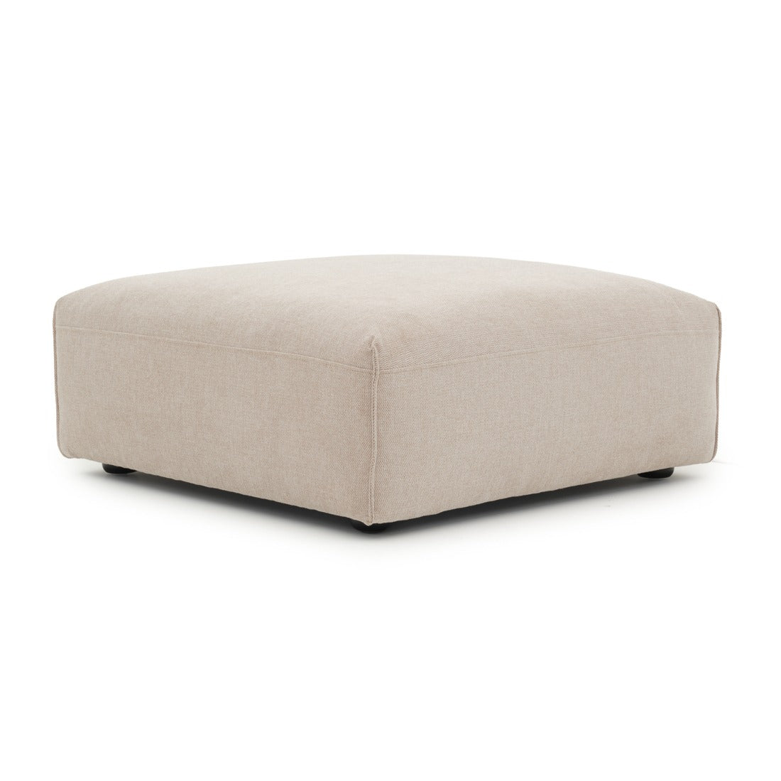 Ellemia Fabric Ottoman Beige