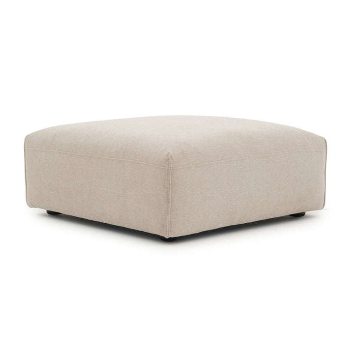 Ellemia Fabric Ottoman Beige