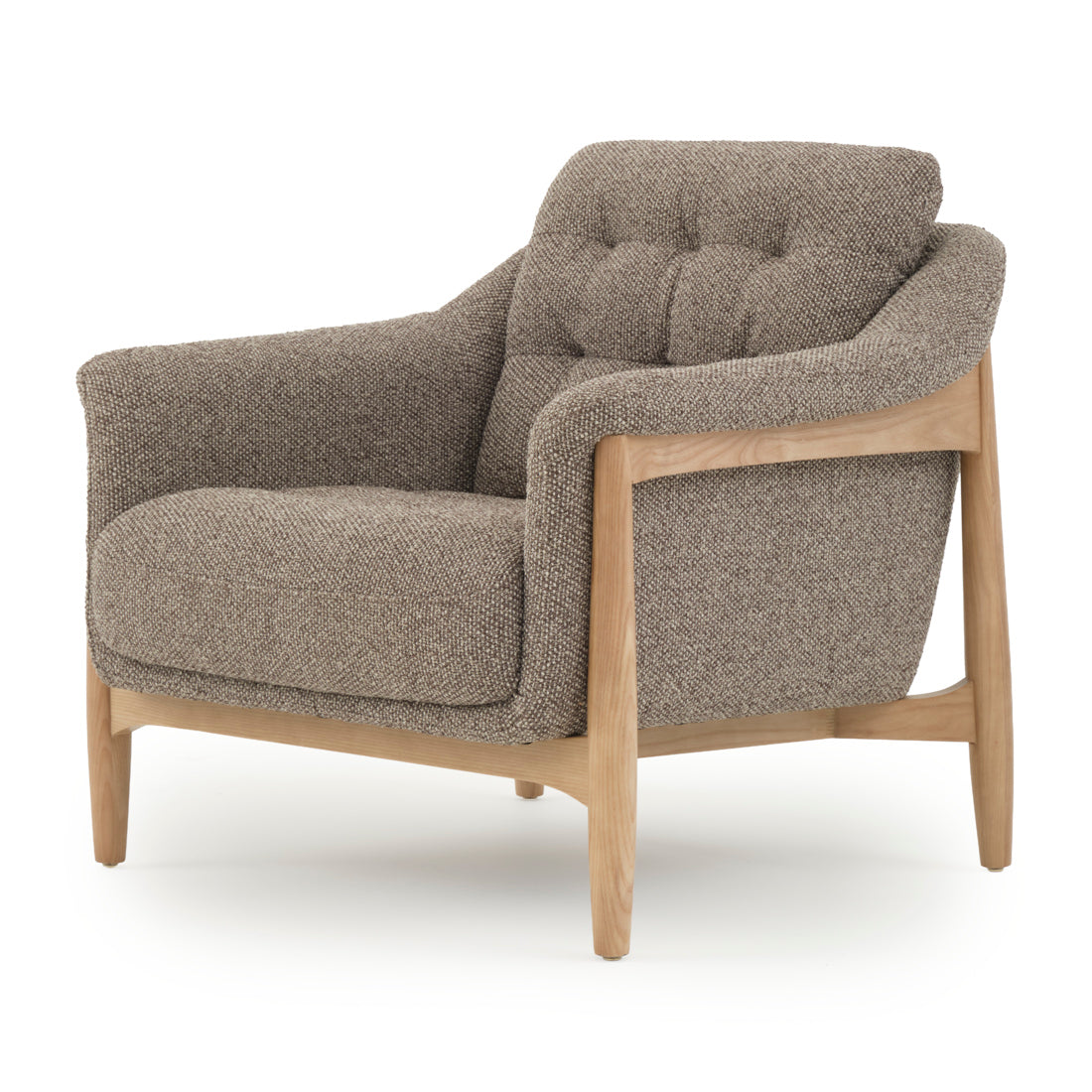 Naranda Fabric Accent Chair Dark Brown