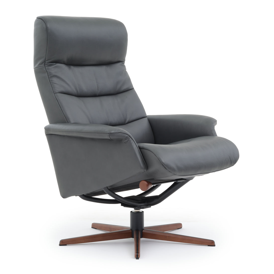 Nell Reclining Chair with Ottoman Dark Grey