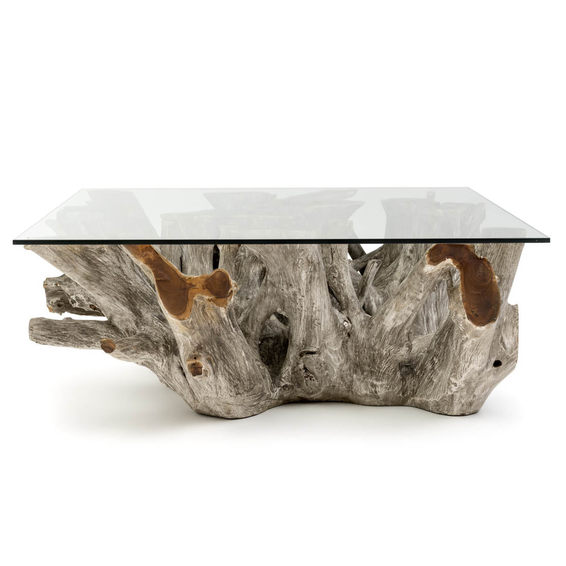 Walomi Glass Coffee Table Light Grey