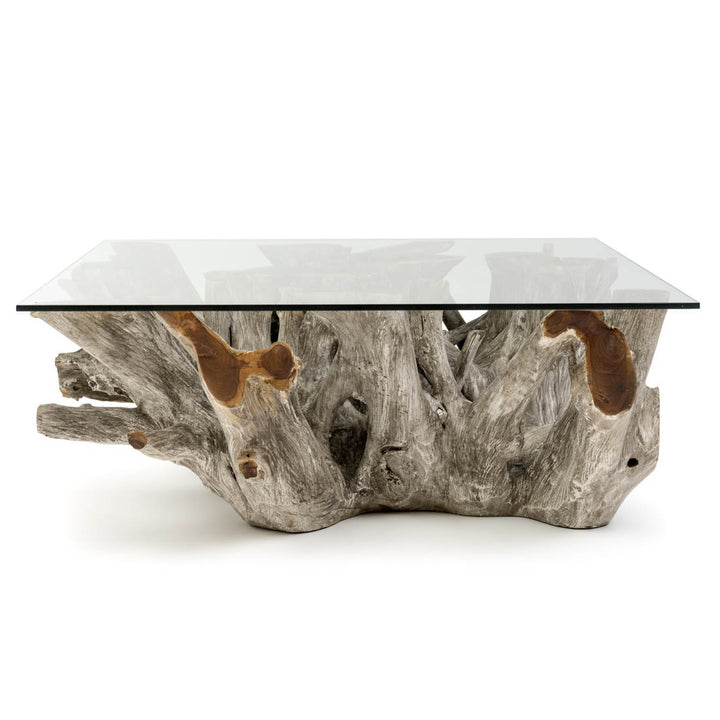 Walomi Glass Coffee Table Light Grey