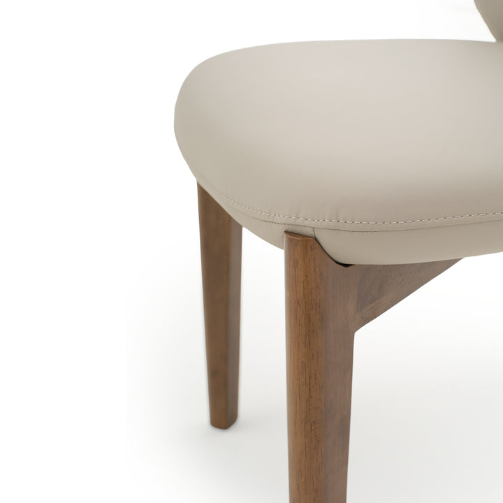 Nirosa Leather Chair Light Grey