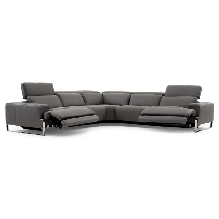Warley Reclining Sectional Sofa Dark Grey