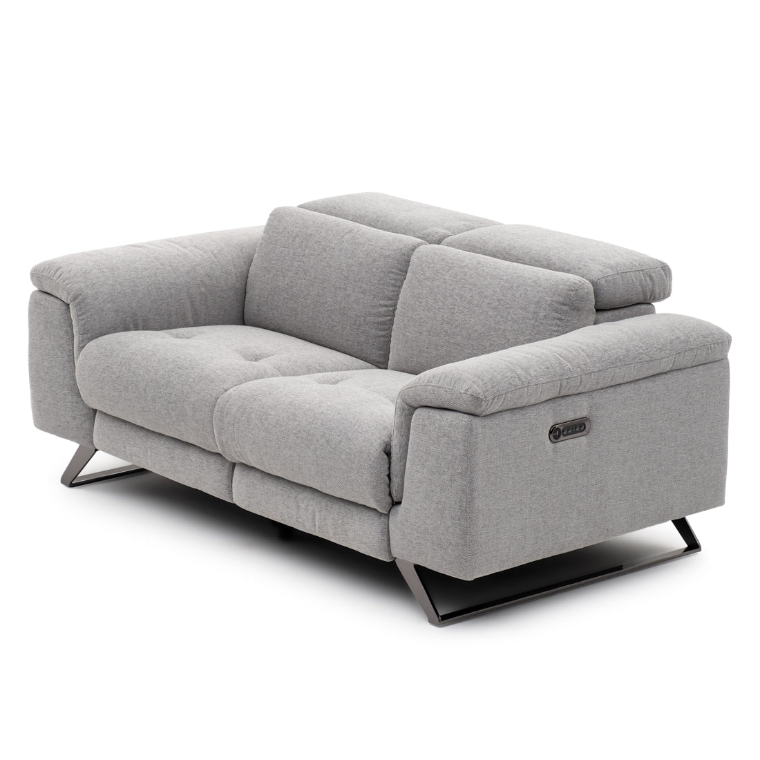Warren Fabric Reclining Loveseat Light Grey