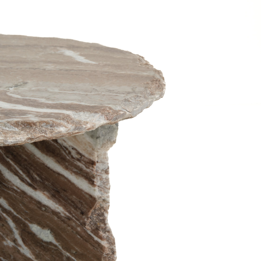 Eshma Marble Accent Table Dark Brown