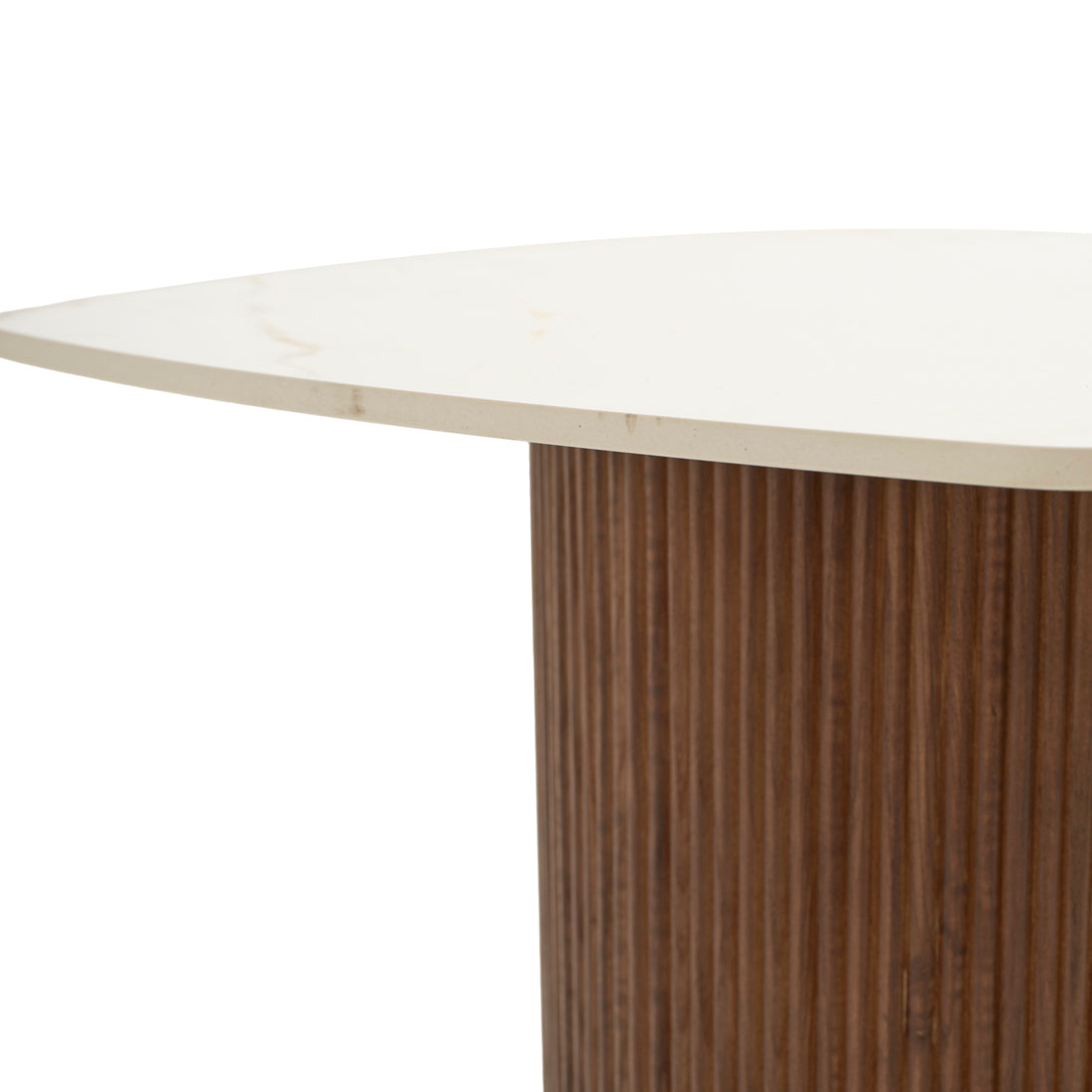 Esmeralda Ceramic End Table White