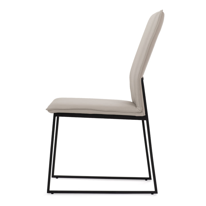 Wara Leather Chair Light Grey