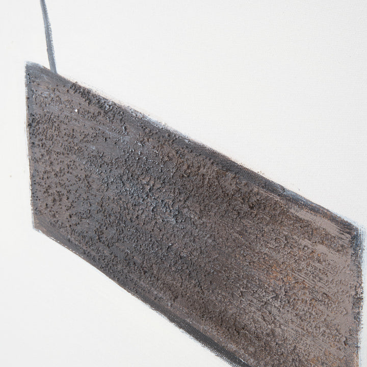 Nymphea Painting on Canvas Light Brown