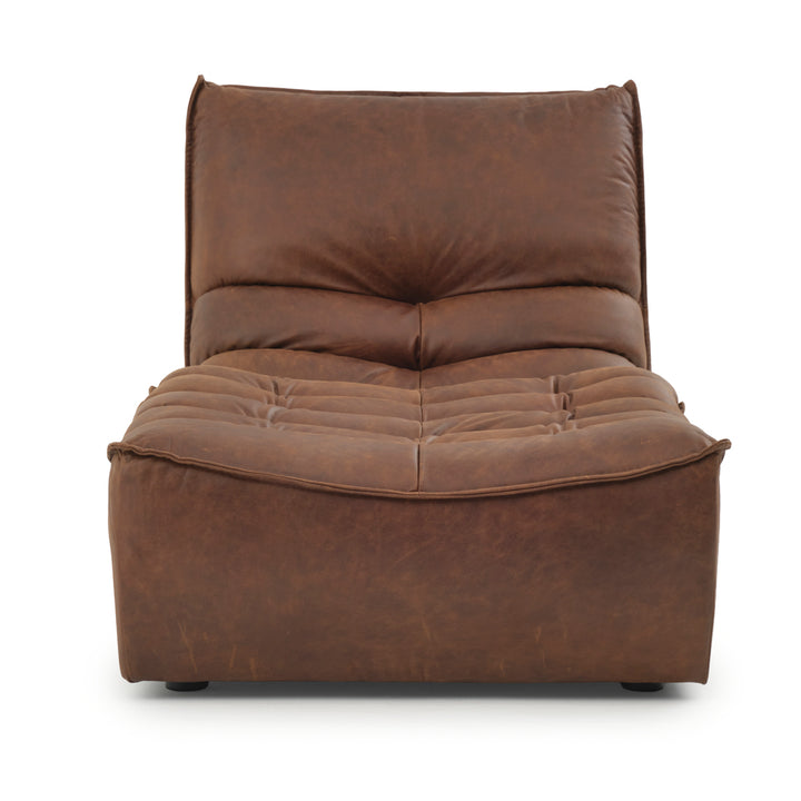 Nesto Modular Armless Chaise Dark Brown