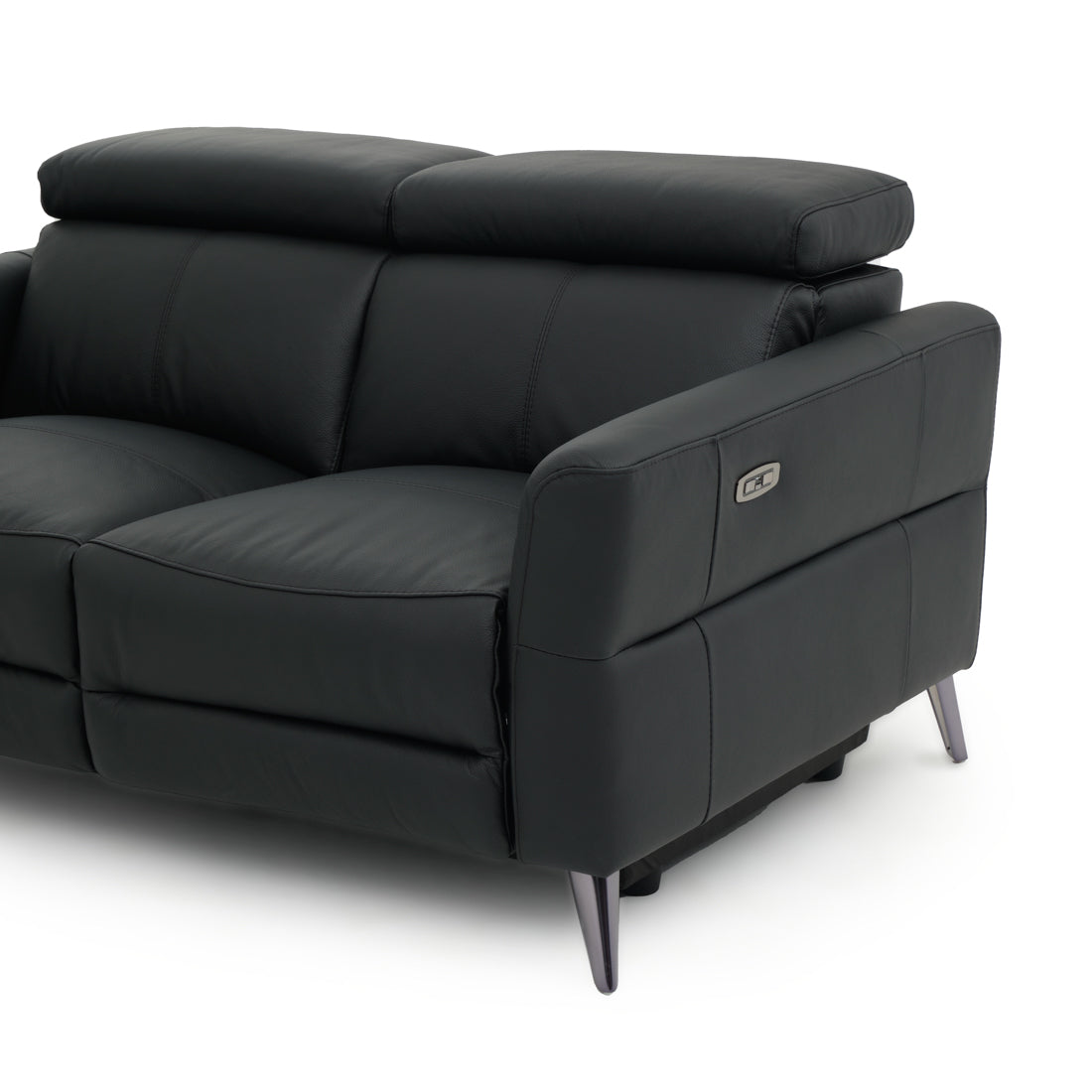 Westlyn Leather Reclining Loveseat Black