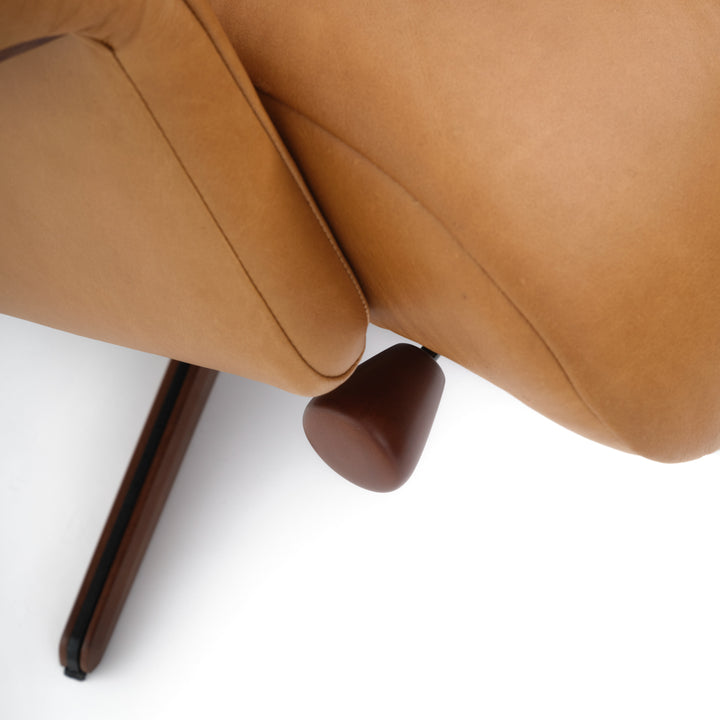 Norris Reclining Chair with Ottoman Cognac
