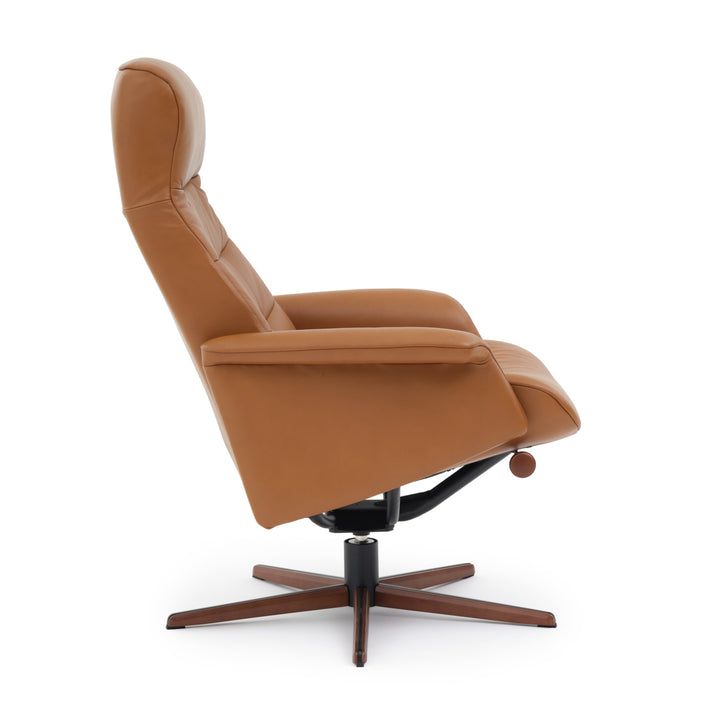 Nell Reclining Chair with Ottoman Cognac