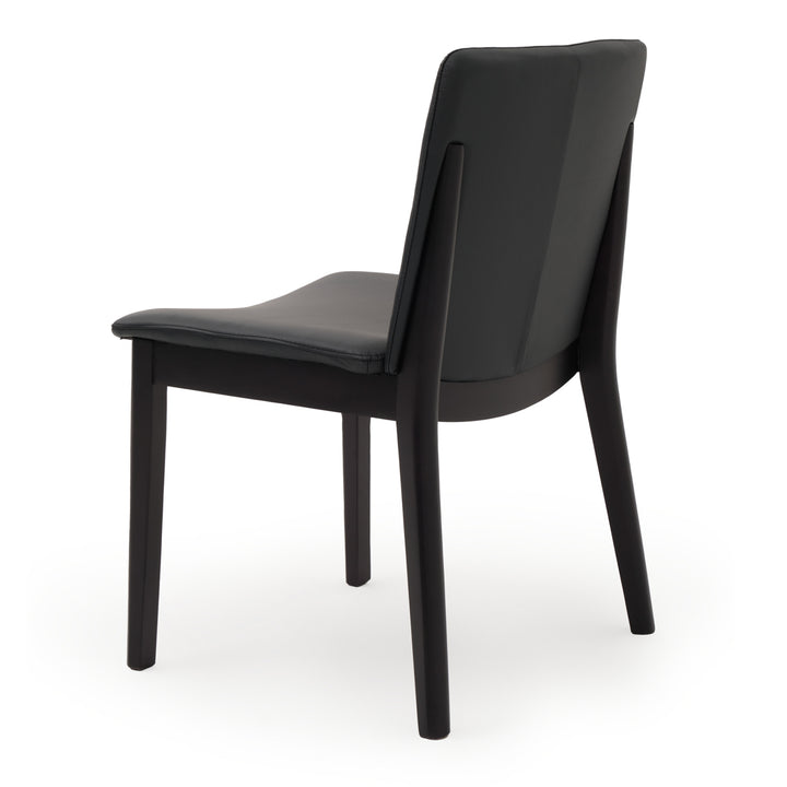 Emy Leather Chair Black