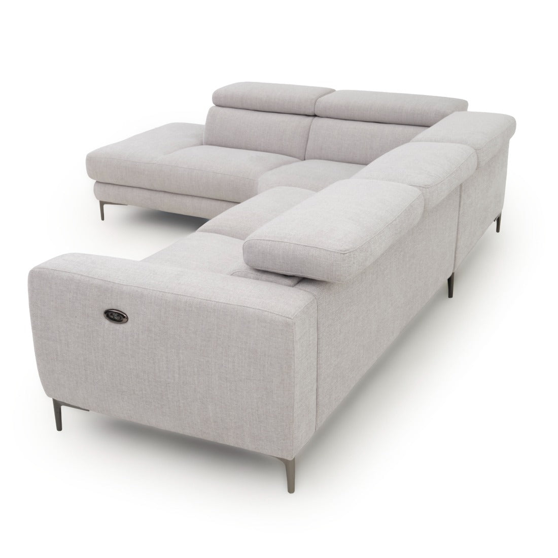 Emilia Reclining Sectional Sofa Light Grey