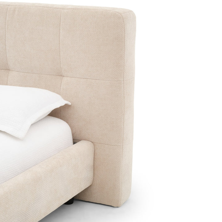 Esmarie Fabric Queen Bed Beige