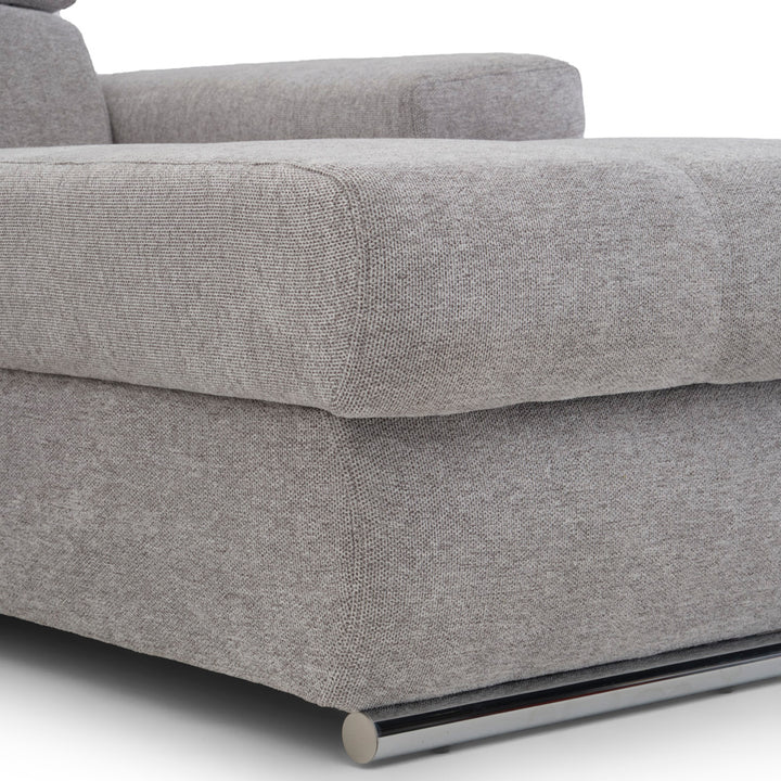 Wicek Fabric Sectional Sofa-Bed Light Grey
