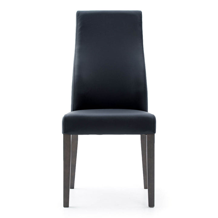 Jennifer Leather Chair Black