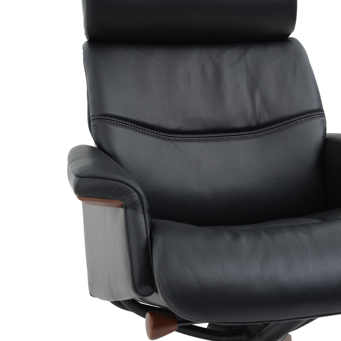 Norris Reclining Chair with Ottoman Black