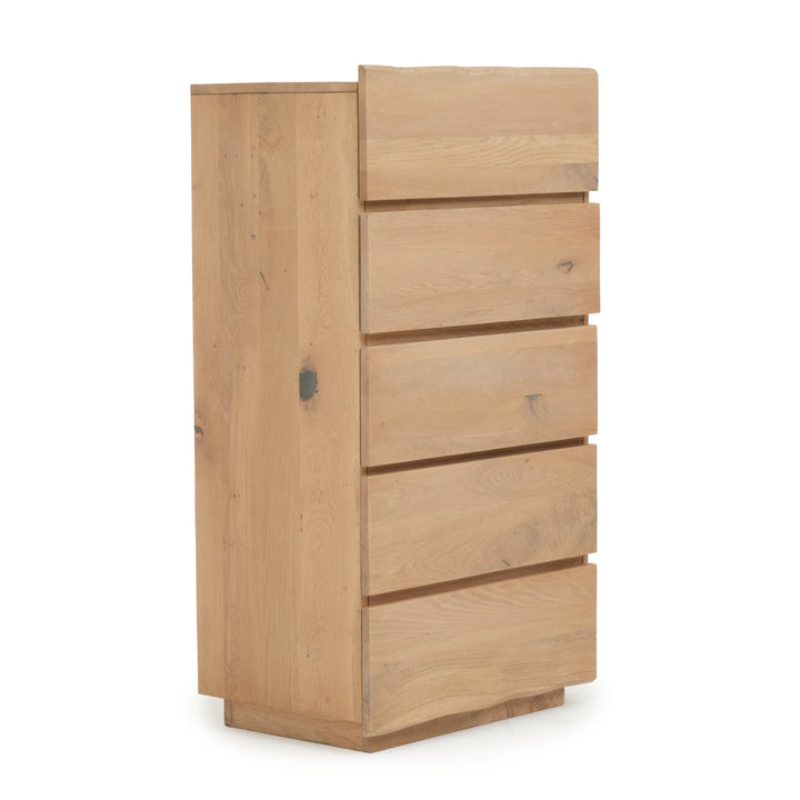 Noemi 5-Drawer Chest Light Brown