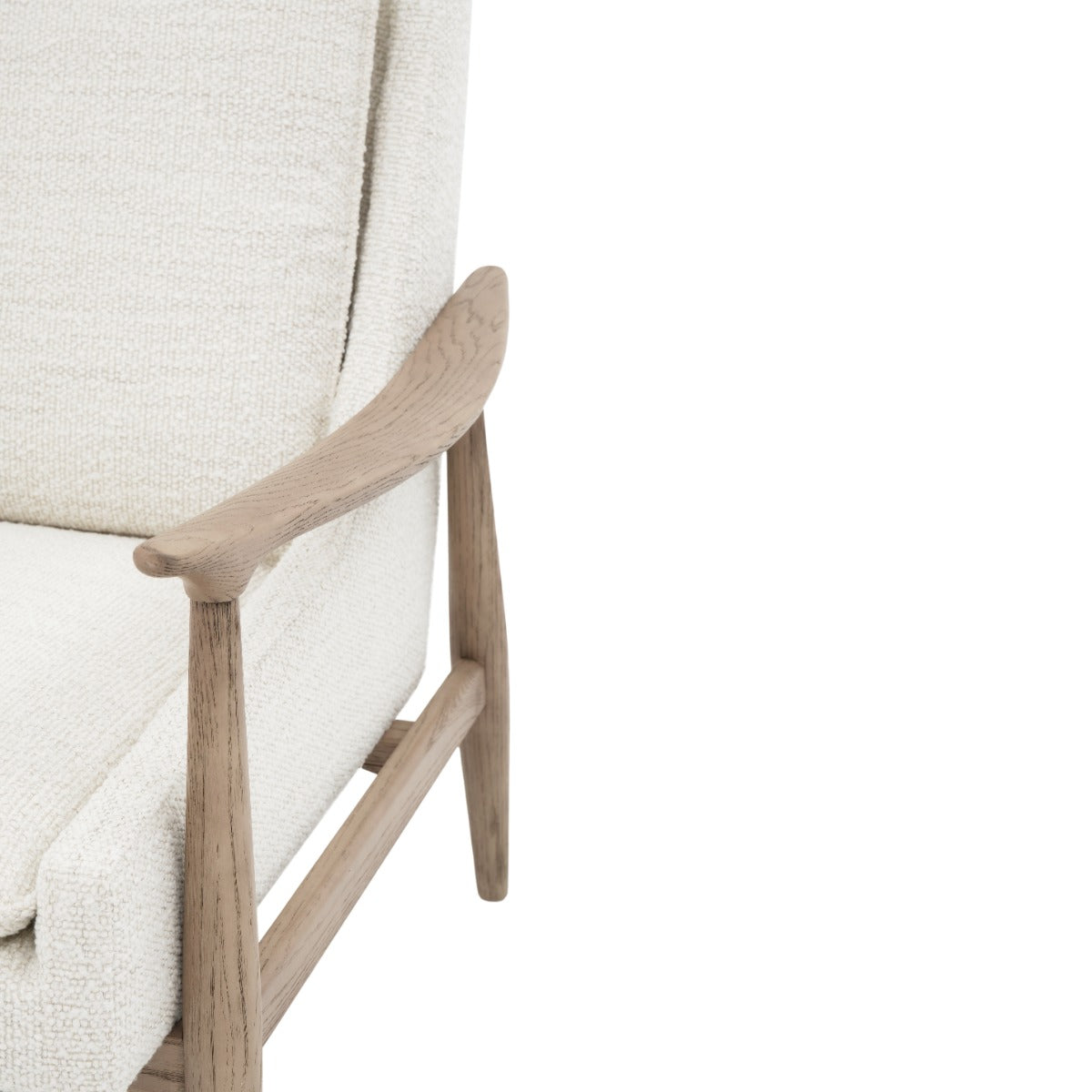 Nolra Fabric Accent Chair Off White
