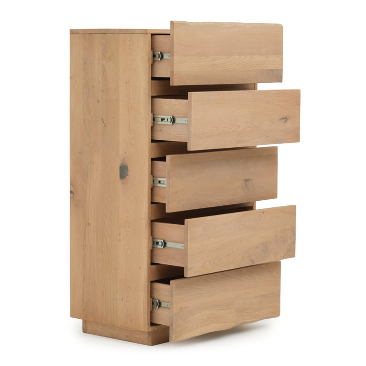 Noemi 5-Drawer Chest Light Brown
