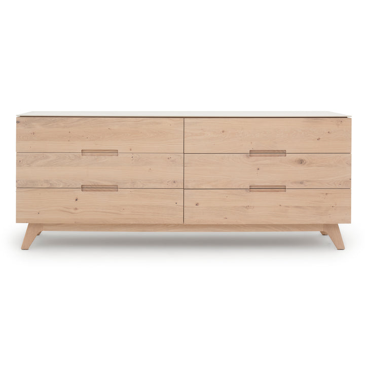 Elaina 6-Drawer Dresser Light Brown