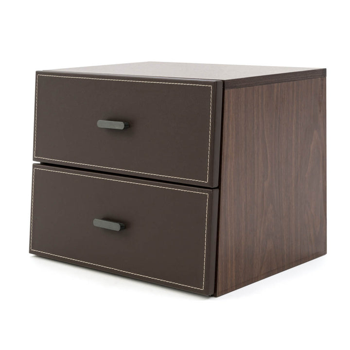 Neghan Wood Bookcase Dark Brown