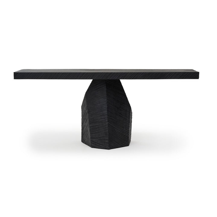 Welta Wood Console Table Black