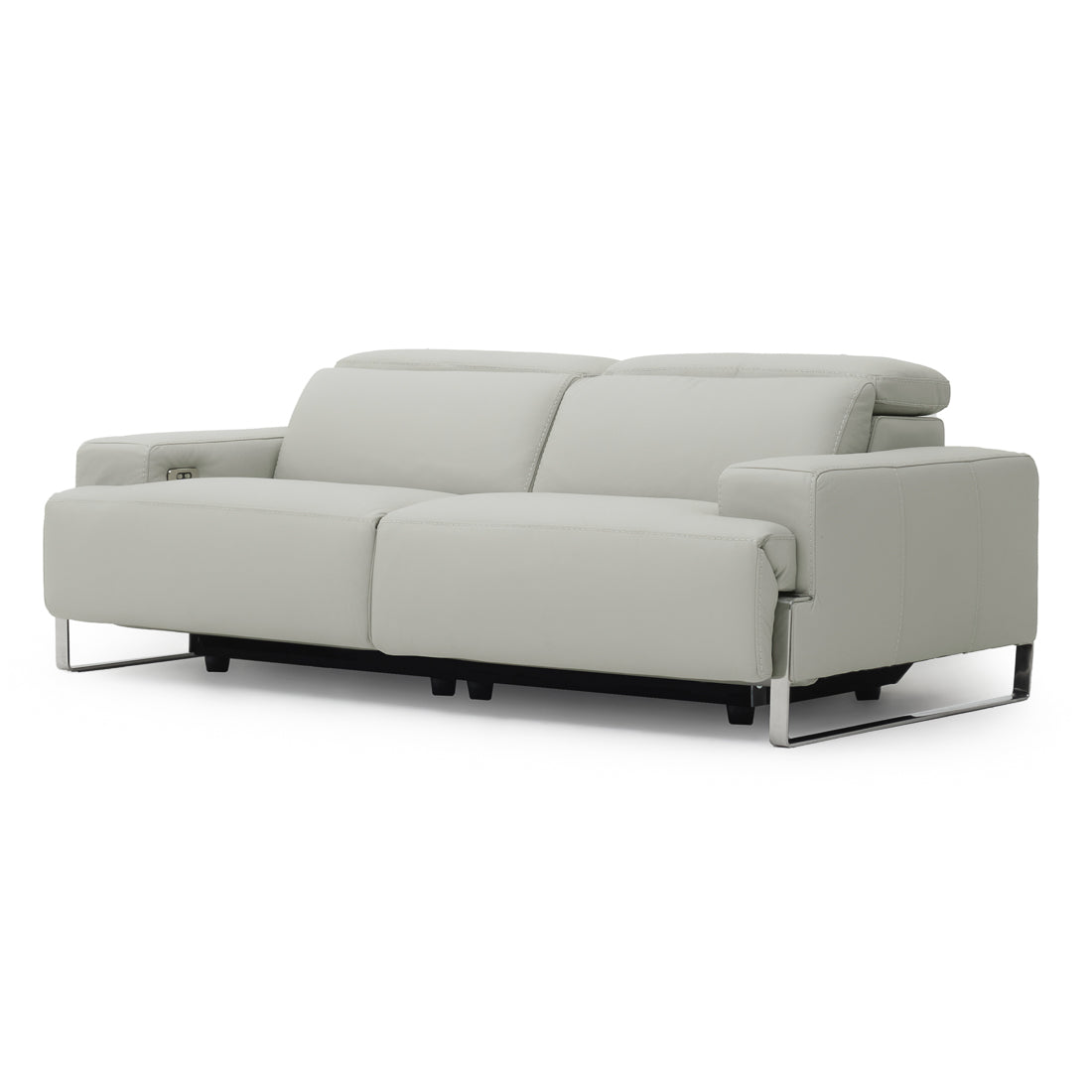 Warley Leather Reclining Sofa Beige