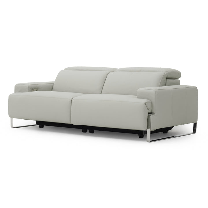 Warley Leather Reclining Sofa Beige