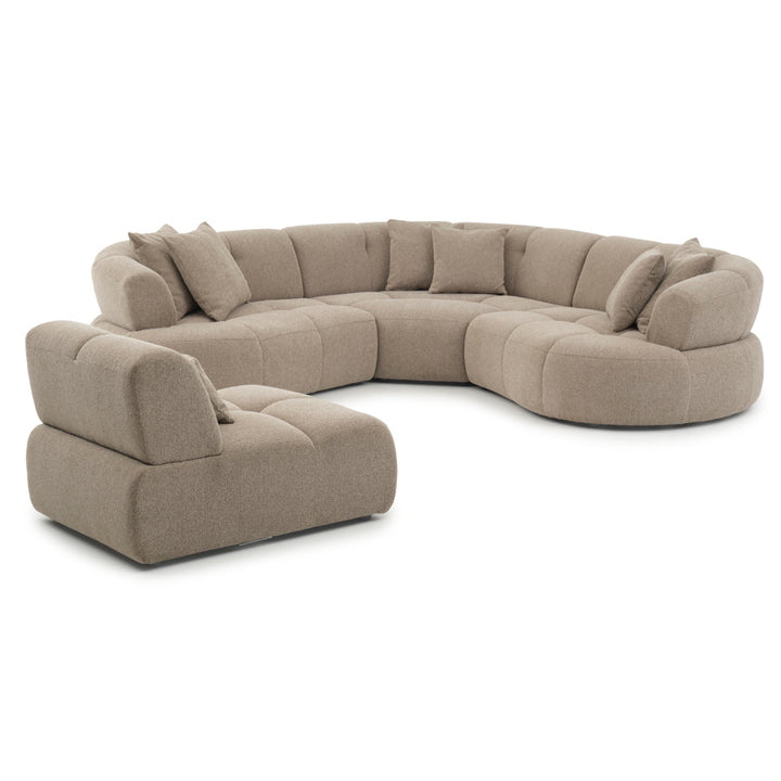 Edwina Fabric Modular Set Taupe