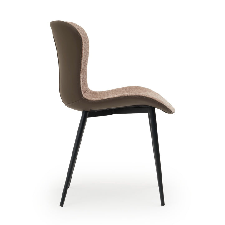 Ebina Fabric Chair Dark Brown