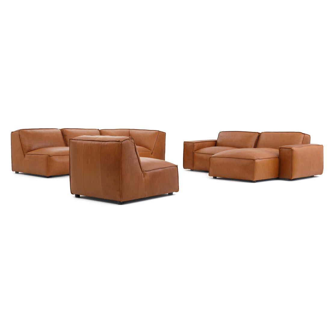 Nook Leather Modular Set Cognac