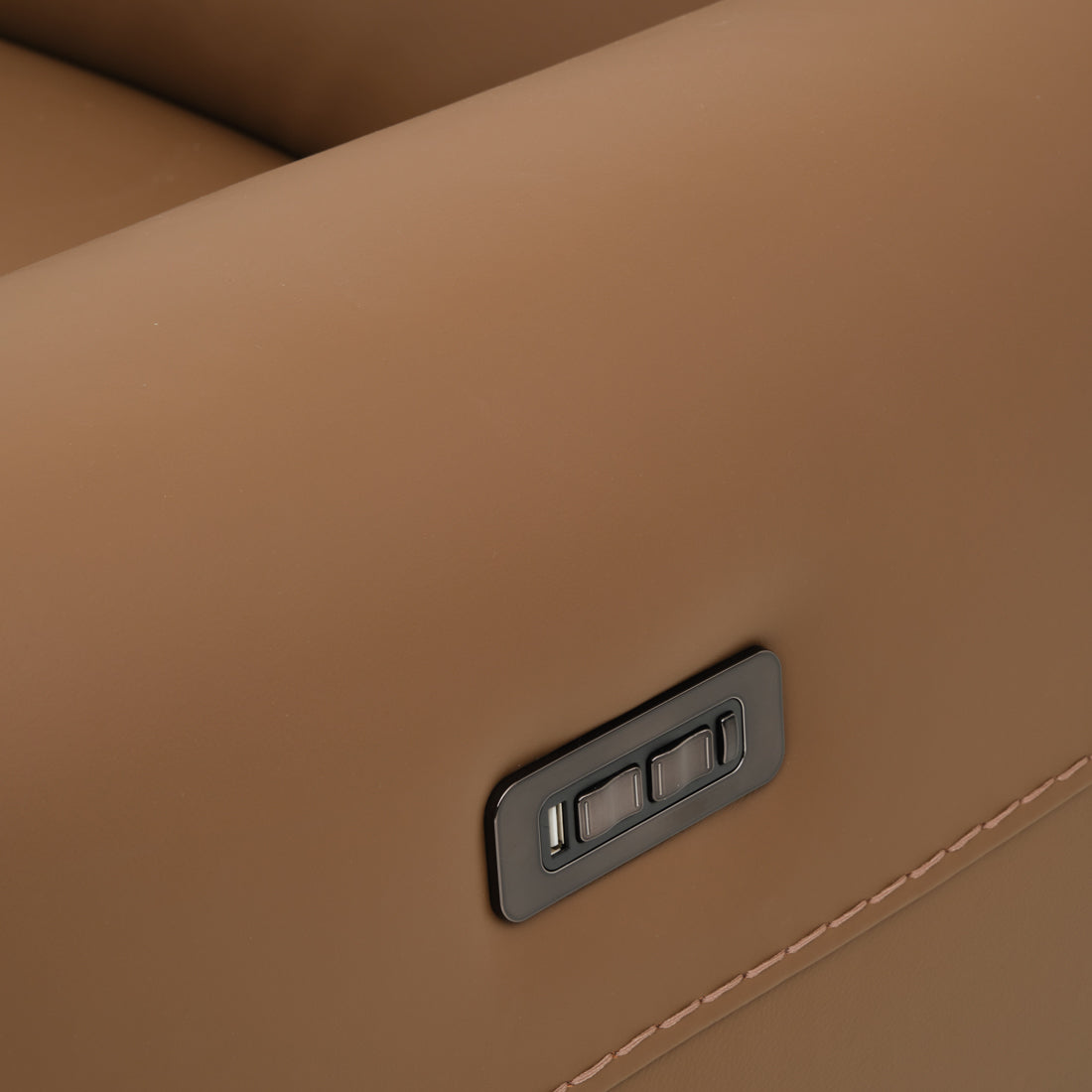 Embra Leather Reclining Loveseat Dark Brown
