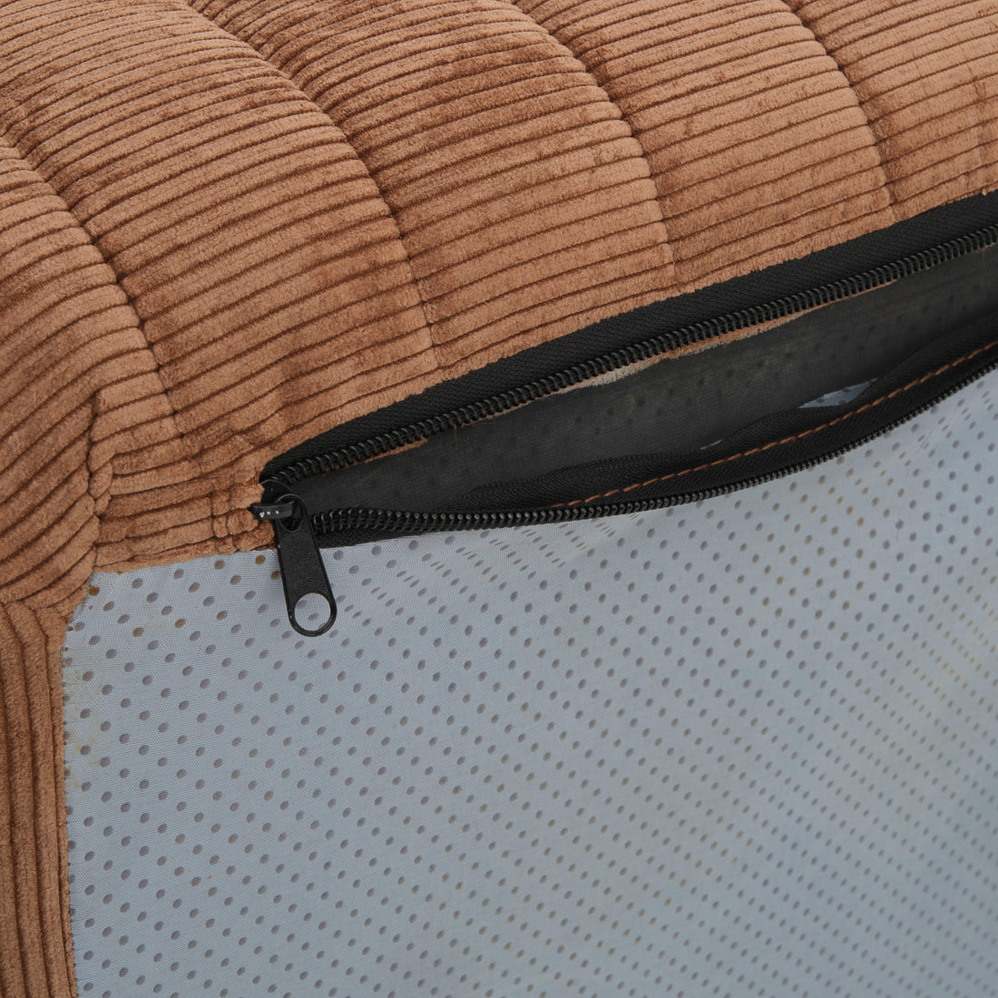 Esmina Fabric Accent Chair Dark Brown