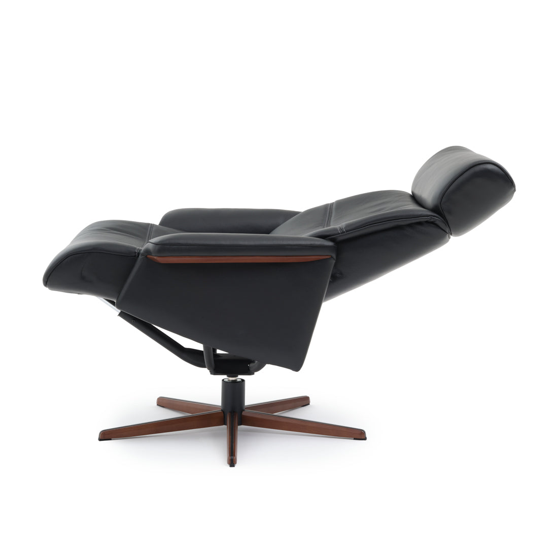 Norris Reclining Chair with Ottoman Black