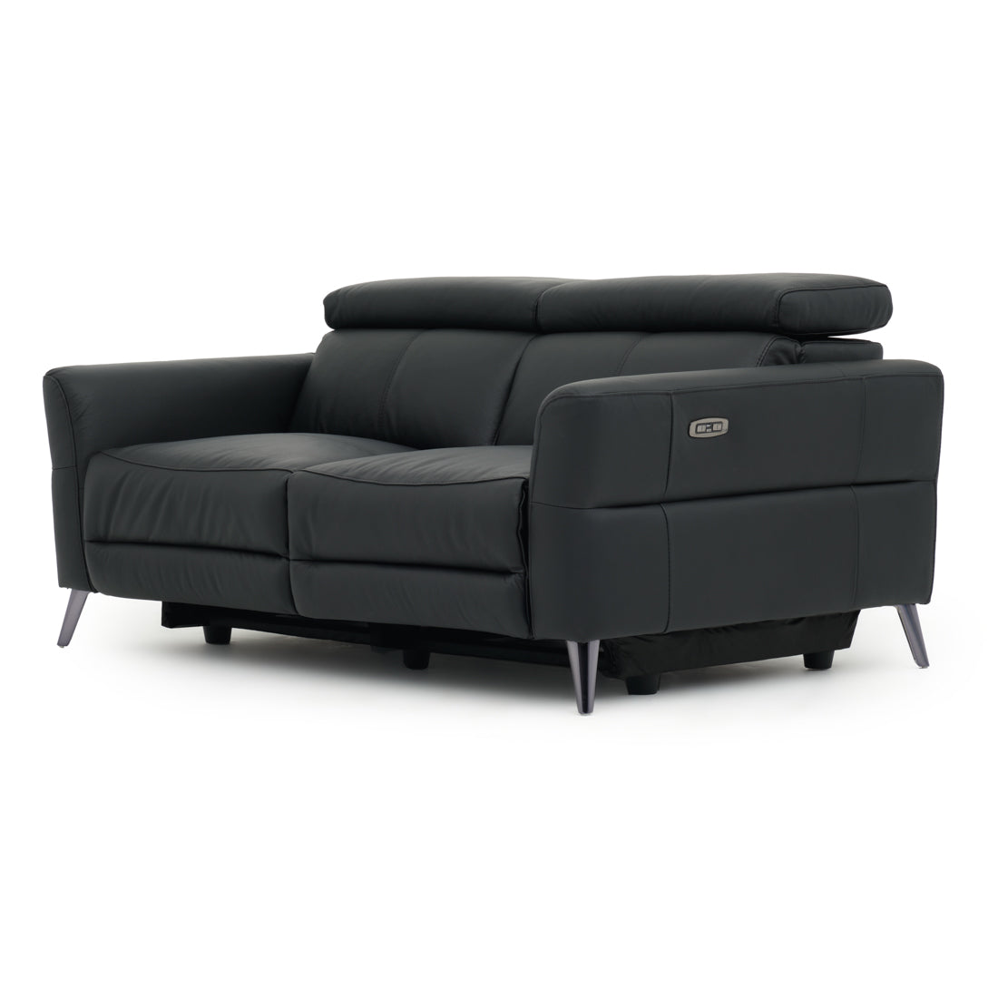 Westlyn Leather Reclining Sofa Black