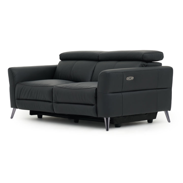 Westlyn Leather Reclining Sofa Black