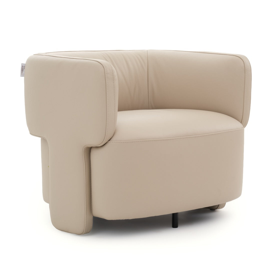 Waldette Leather Accent Chair Beige