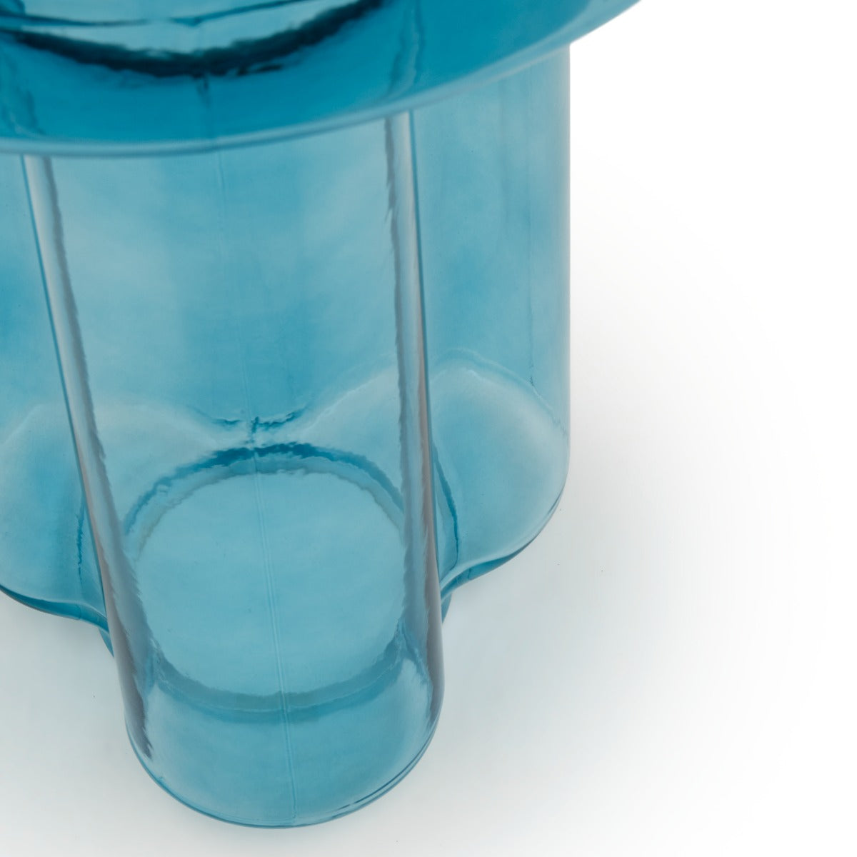 Eira Glass End Table Light Blue