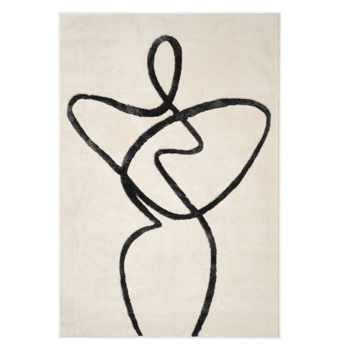 Simo Area Rug Black & White