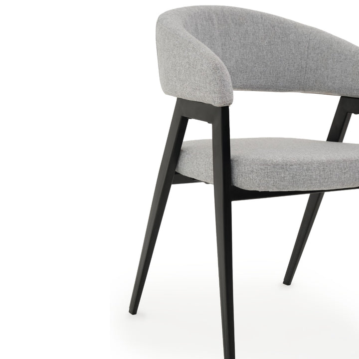 Waltina Fabric Armchair Light Grey